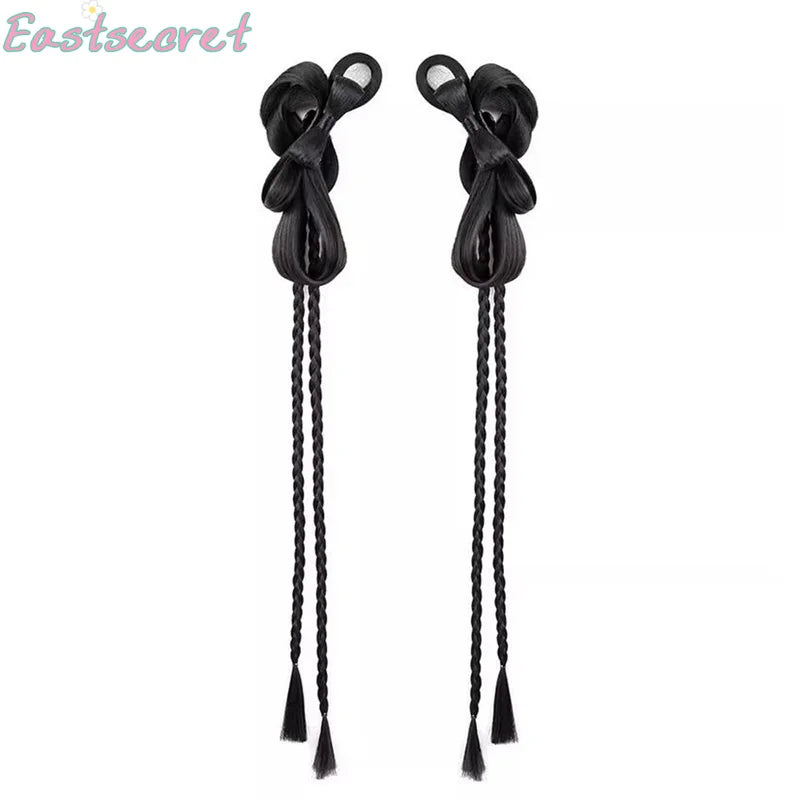 Women’s Braided Bun Hair Wig with Hair Extension & Headwear - Ancient Style