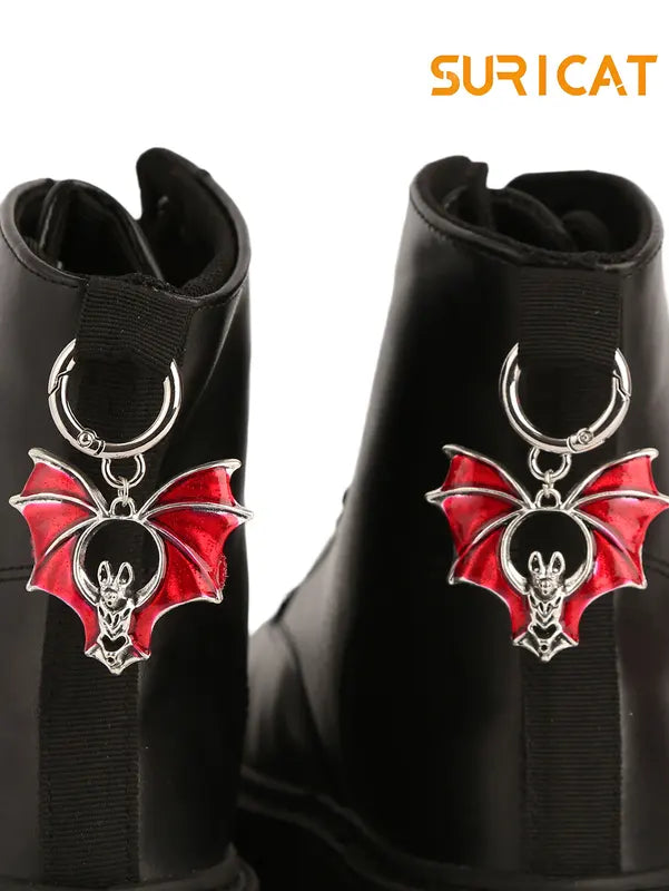 Gothic Bat Boot Decorations - Dark Style Halloween Party Decor Set