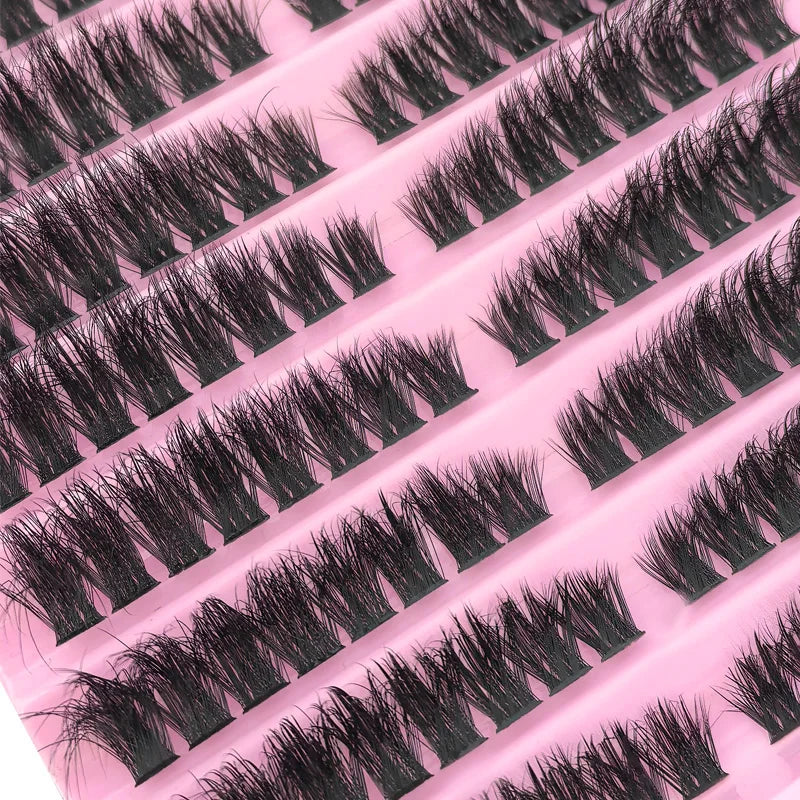 False Eyelash Kit 10-18mm Natural Fluffy Lash Extension Set with Bond and Seal