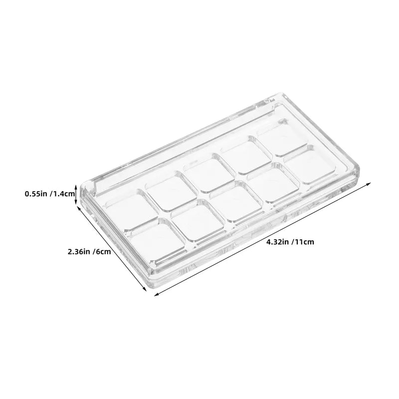 2Pcs Transparent Makeup Organizer Palettes Lipstick & Eyeshadow Storage Box