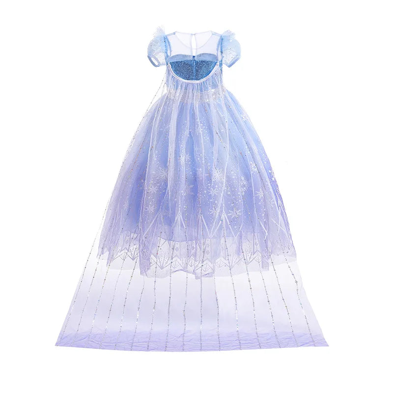 Light Up Frozen Princess Dress for Kids - Halloween Cosplay & Party Costume