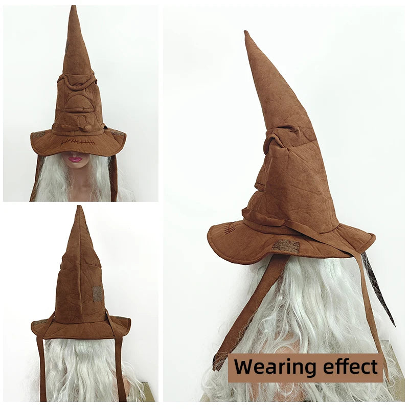 Halloween Witch Hat Cosplay Costume Accessory Tree Hat Wizard Hat