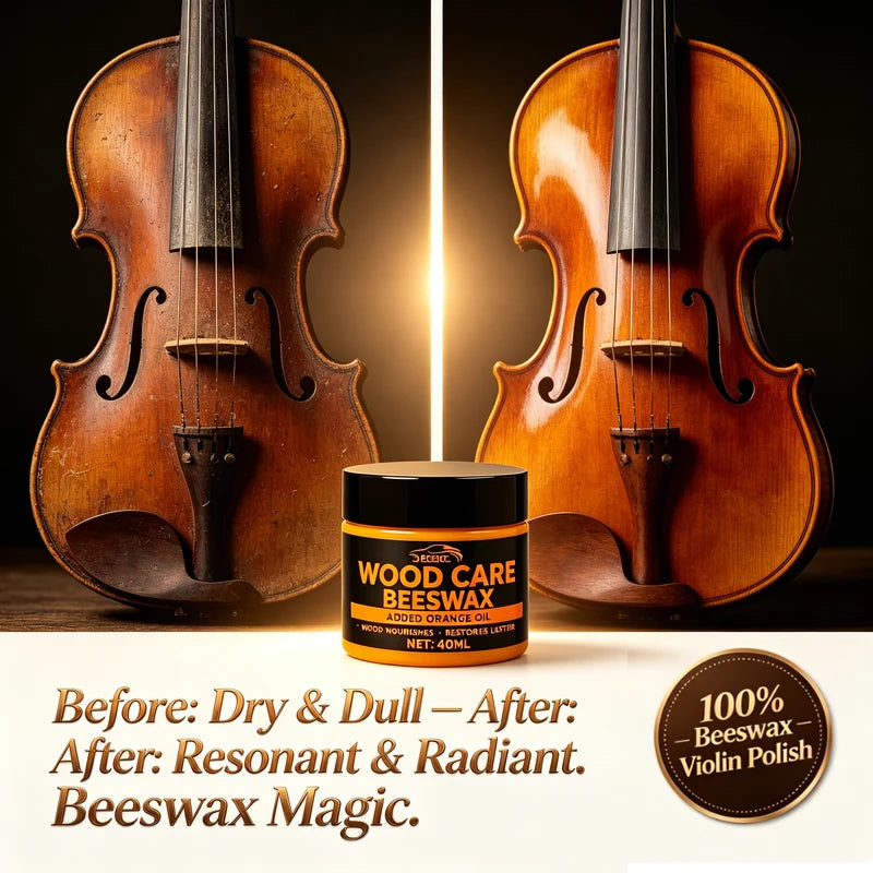 Non-Toxic Wood Polishing Beeswax Kit for Indoor Wooden Furniture - Brightening & Maintenance