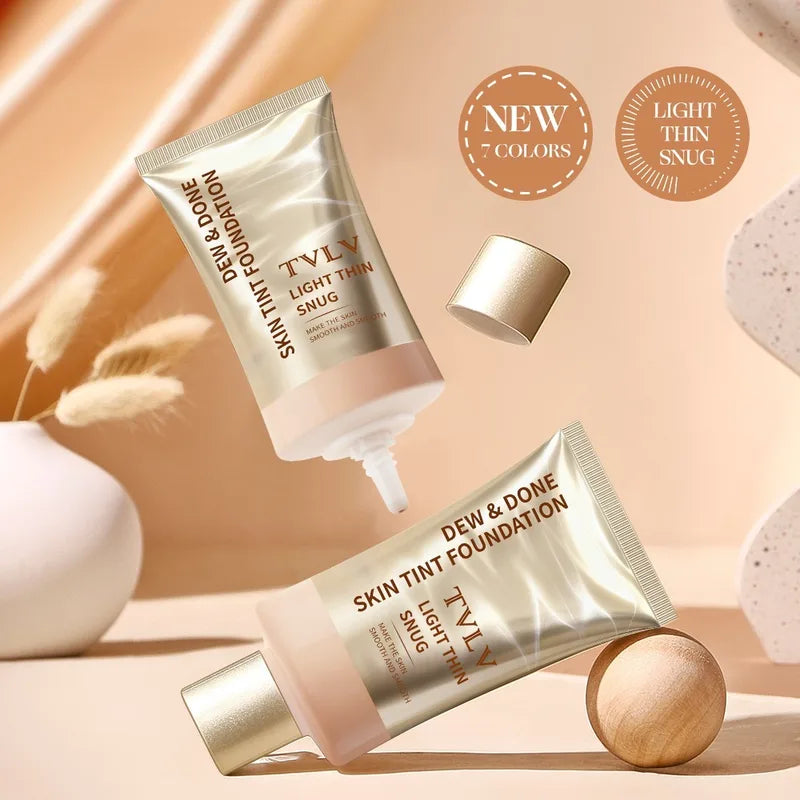 Moisturizing Skin Tint Foundation for All Skin Types - Light to Medium Coverage, Long Wear Face Makeup