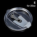20/30oz Spill Proof Plastic Tumbler Lid with Straw Opening - Insulated Sealing Cover