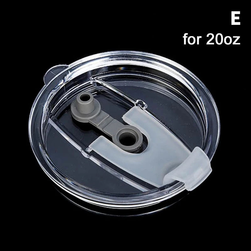 20/30oz Spill Proof Plastic Tumbler Lid with Straw Opening - Insulated Sealing Cover