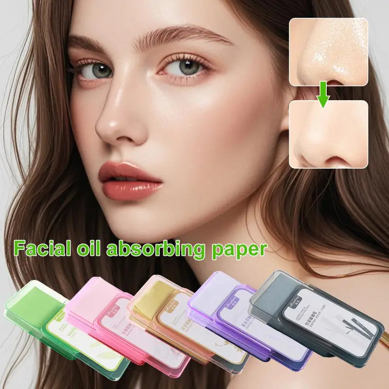300Pcs Face Oil Absorbing Wipes Oil Control Blotting Sheets Makeup Tool