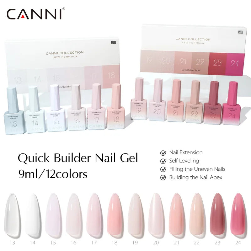 6pcs Gel Nail Polish Kit HEMA-Free UV Construction Nail Art Set - Assorted Colors