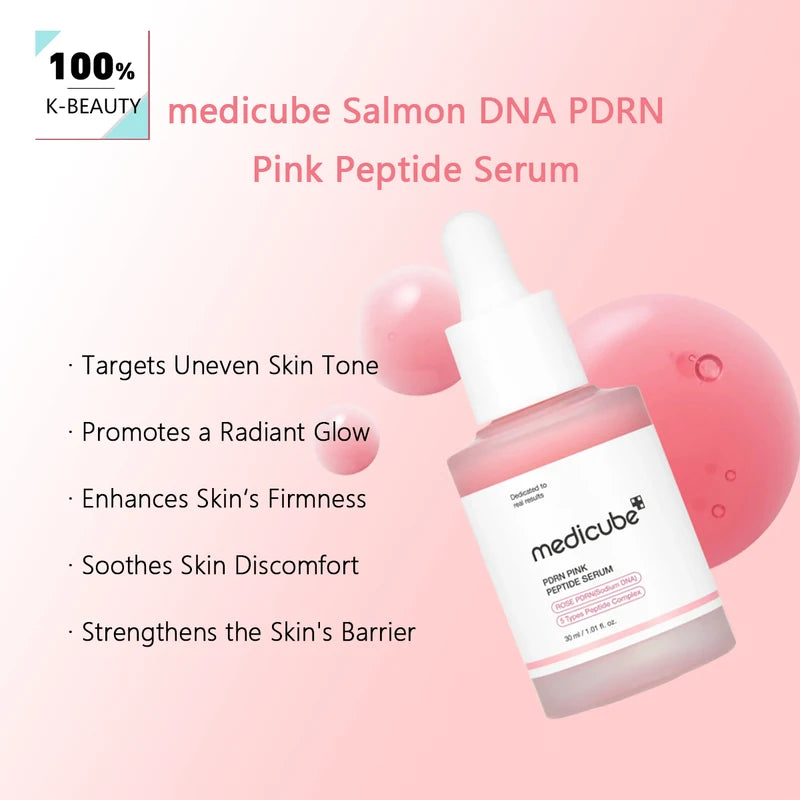 Salmon DNA PDRN Pink Peptide Serum for Skin Repair & Firming - Korean Skincare