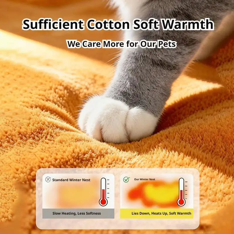 Warm Winter Pet House for Small Dogs and Cats - Washable & Detachable