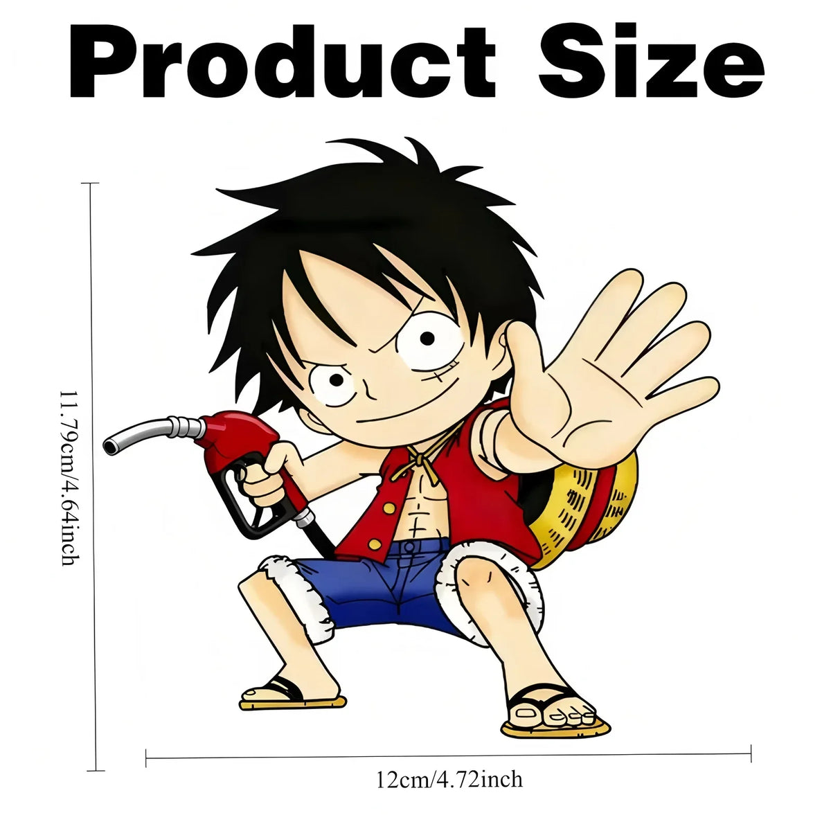 Anime Car Sticker Set - One Piece Roronoa Zoro & Monkey D. Luffy Decals for Vehicles