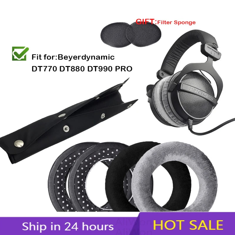 Replacement Ear Pads for Beyerdynamic DT770 DT880 DT990 PRO Headphones - Soft Ear Cushions
