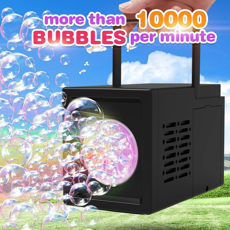 Outdoor Bubble Machine with 10 Holes for Kids and Events - Handheld Water Blower