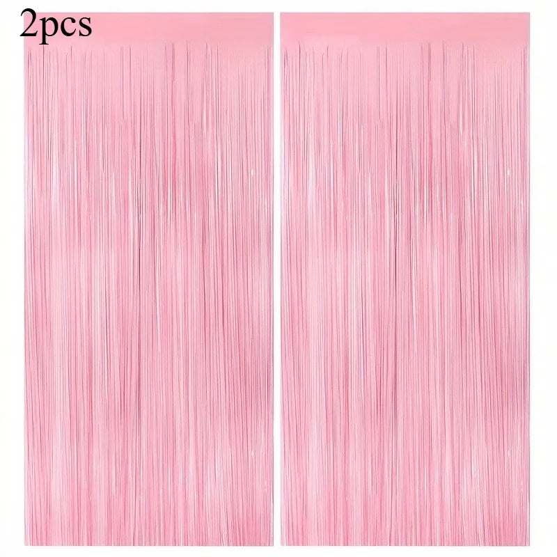 Foil Fringe Curtain for Photo Booth Backdrop Wedding Birthday Party Decorations