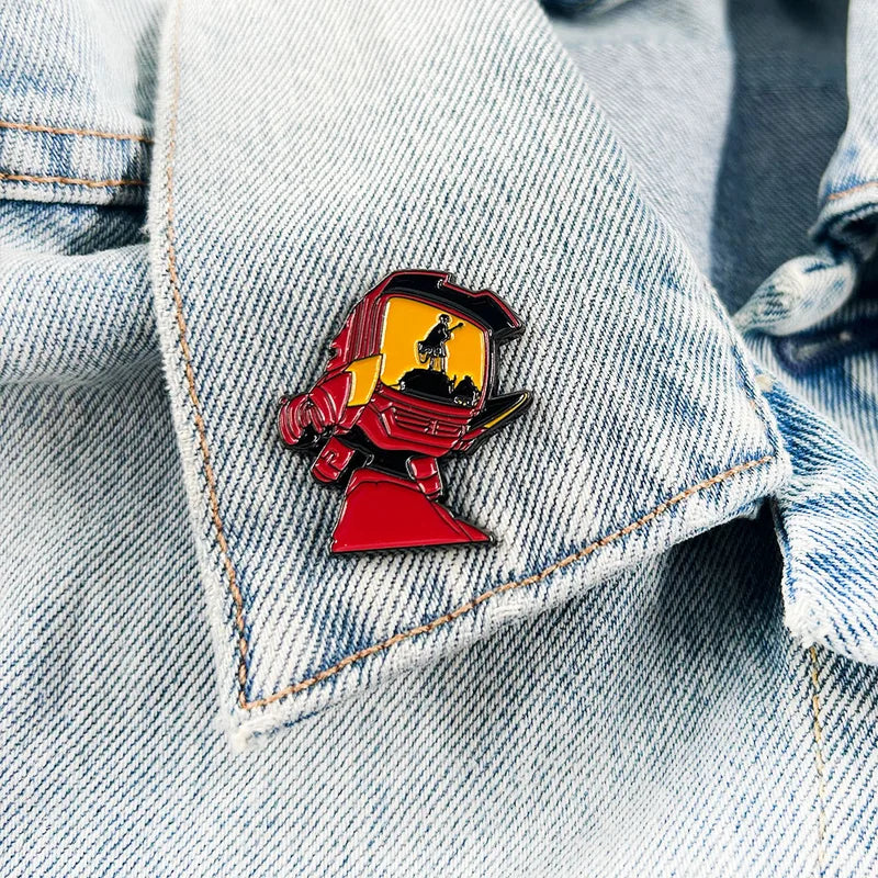 Anime Canti Badge Enamel Pin - Fooly Cooly Robot Character Fan Gift