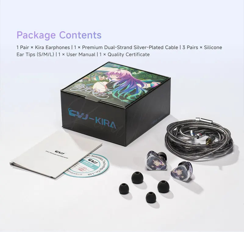Wired In-Ear Monitors with 10mm Dynamic Driver & Silver-Plated Cable - Multiple Connectivity Options