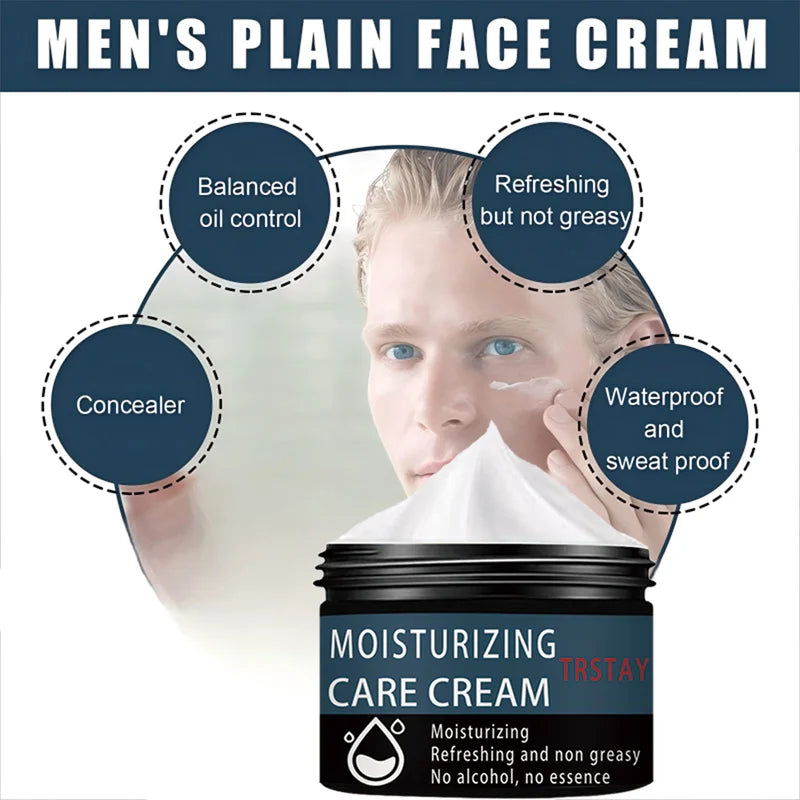 Men's Oil Control Face Cream with Anti-Wrinkle & Brightening Benefits