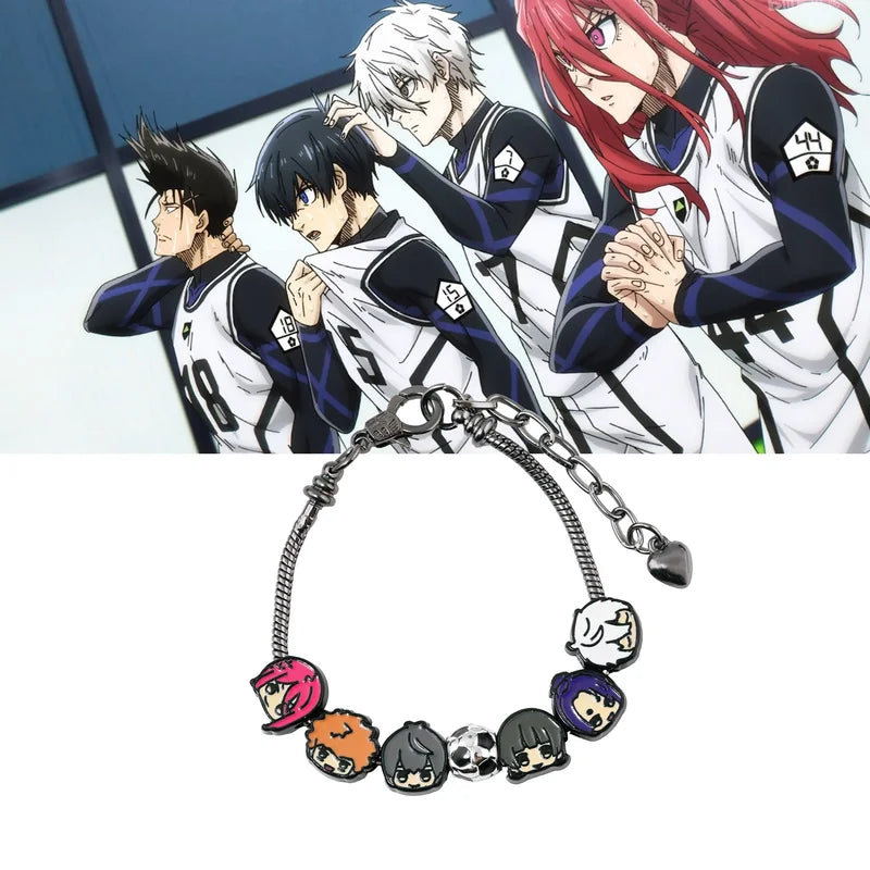 Anime Blue Lock Cosplay Bracelet Football Charm Jewelry for Isagi Rensuke Kunigami