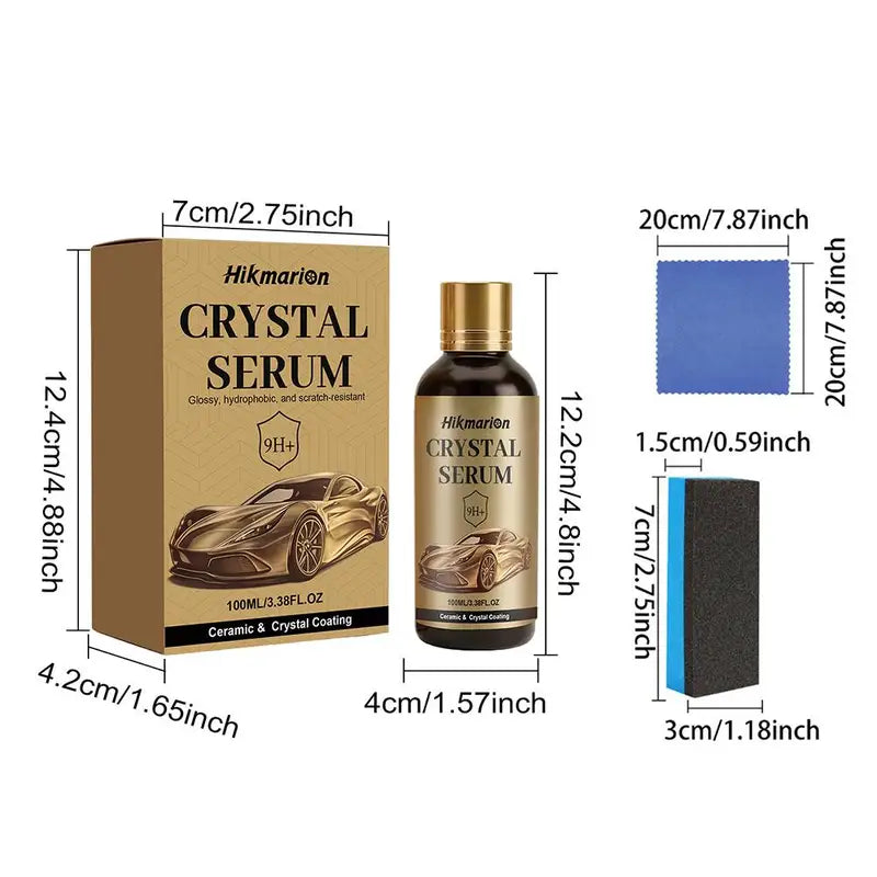 Ceramic Car Coating Kit Liquid Nano Crystal Serum Waterproof Wax 9H+