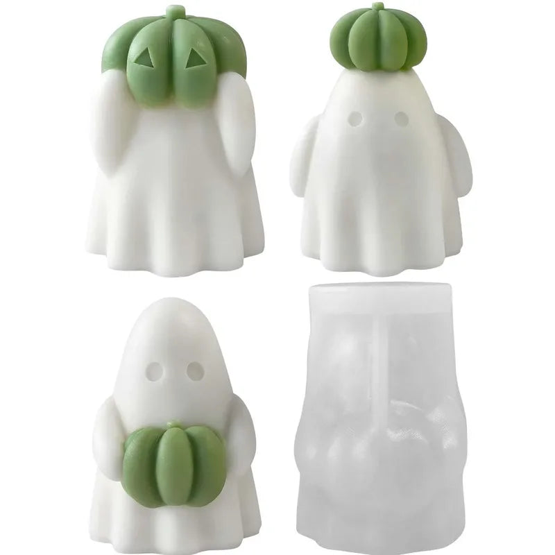 3D Halloween Pumpkin Silicone Mold for Candles Resin Crafts Party Decor