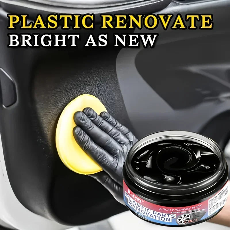 Plastic Renovate Wax for Car Interior & Exterior Brightening & Tire Care
