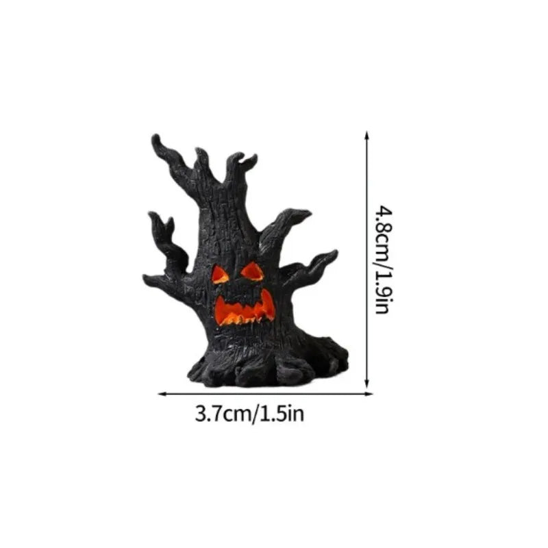 Halloween Dryad Micro Landscape Ornaments Set - Horror Atmosphere Resin Decor