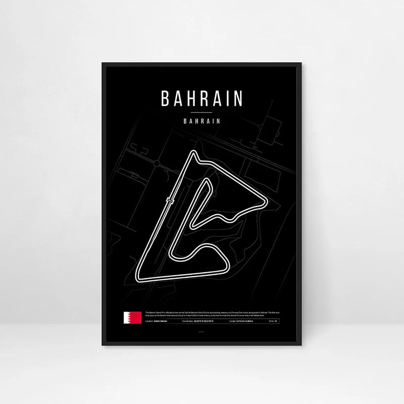 Formula One Race Track Wall Art Canvas Poster - Home Decor