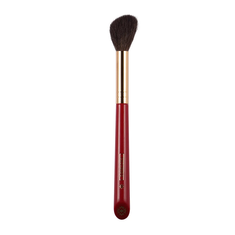Luxury Makeup Brush Set - Soft Animal Hair Powder & Blush Brushes - Red Rose Collection