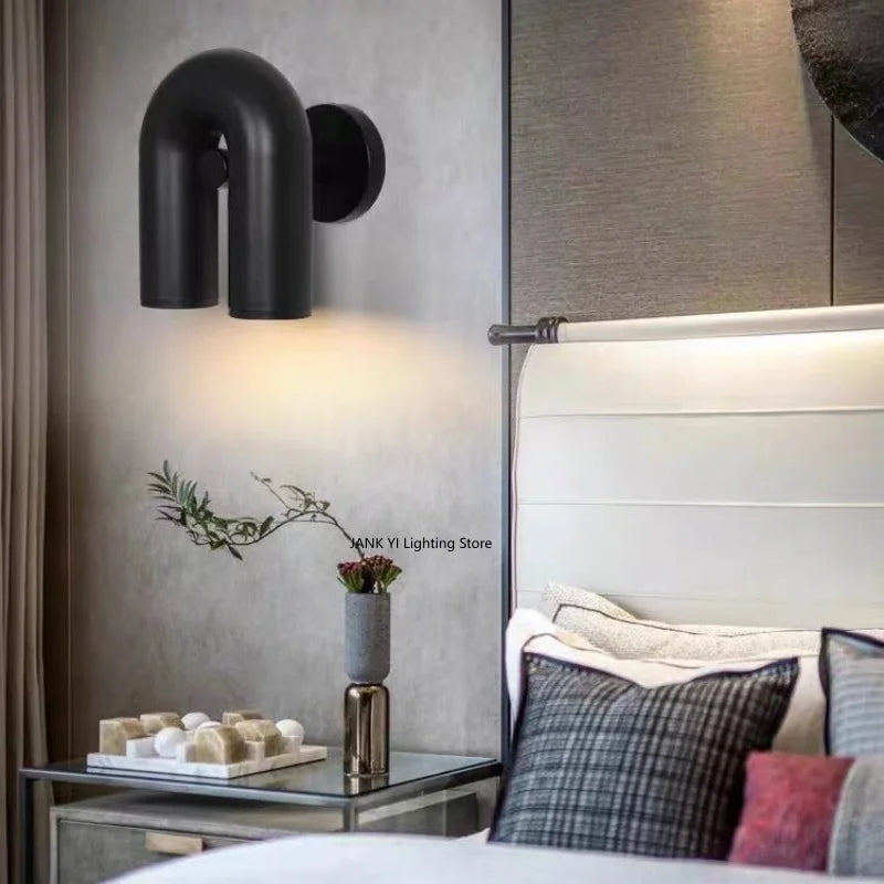 Wall Light Fixture LED Wall Lamp for Living Room Kitchen Decor Black Modern Design