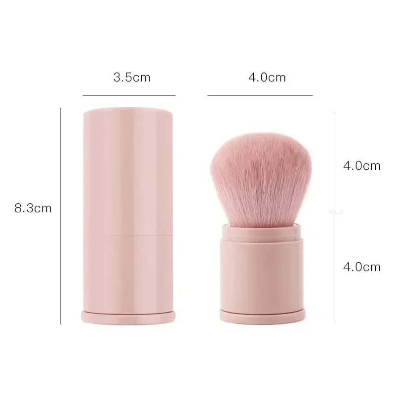 Portable Mini Retractable Blush Brush - Soft Makeup Powder & Foundation Tool