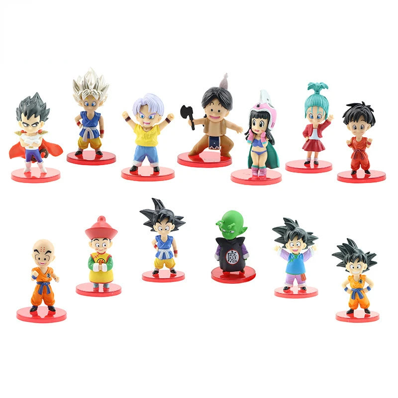 13pcs Dragon Ball Action Figures Set - Super Saiyan Goku & Vegeta Collectible Toys