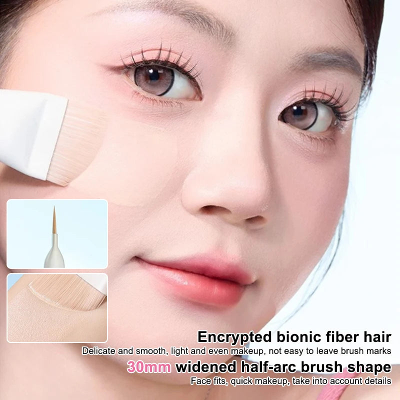 Ultrathin Makeup Brush Set with Powder Puff and Sponge - Flawless Finish