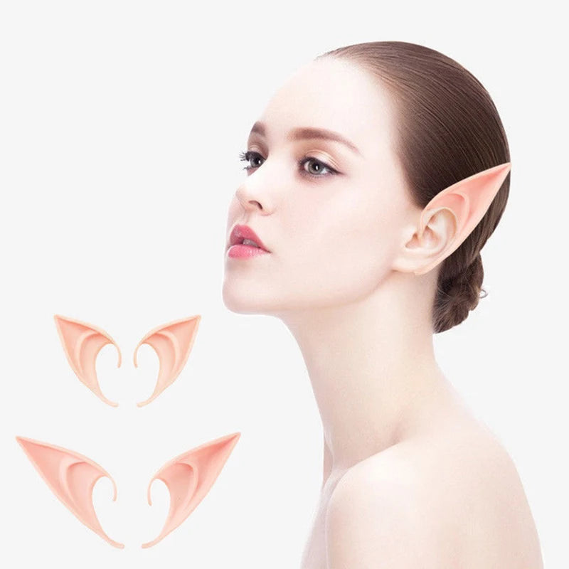 Halloween Elf Ears Latex Fairy Costume Accessories for Cosplay & Party