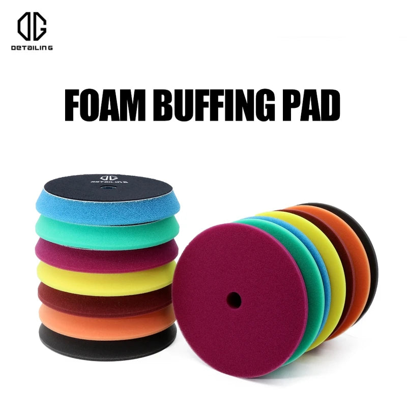 Car Polishing Foam Pads Set - 3/5/6 Inch Dual Action & Rotary Buffing Pads