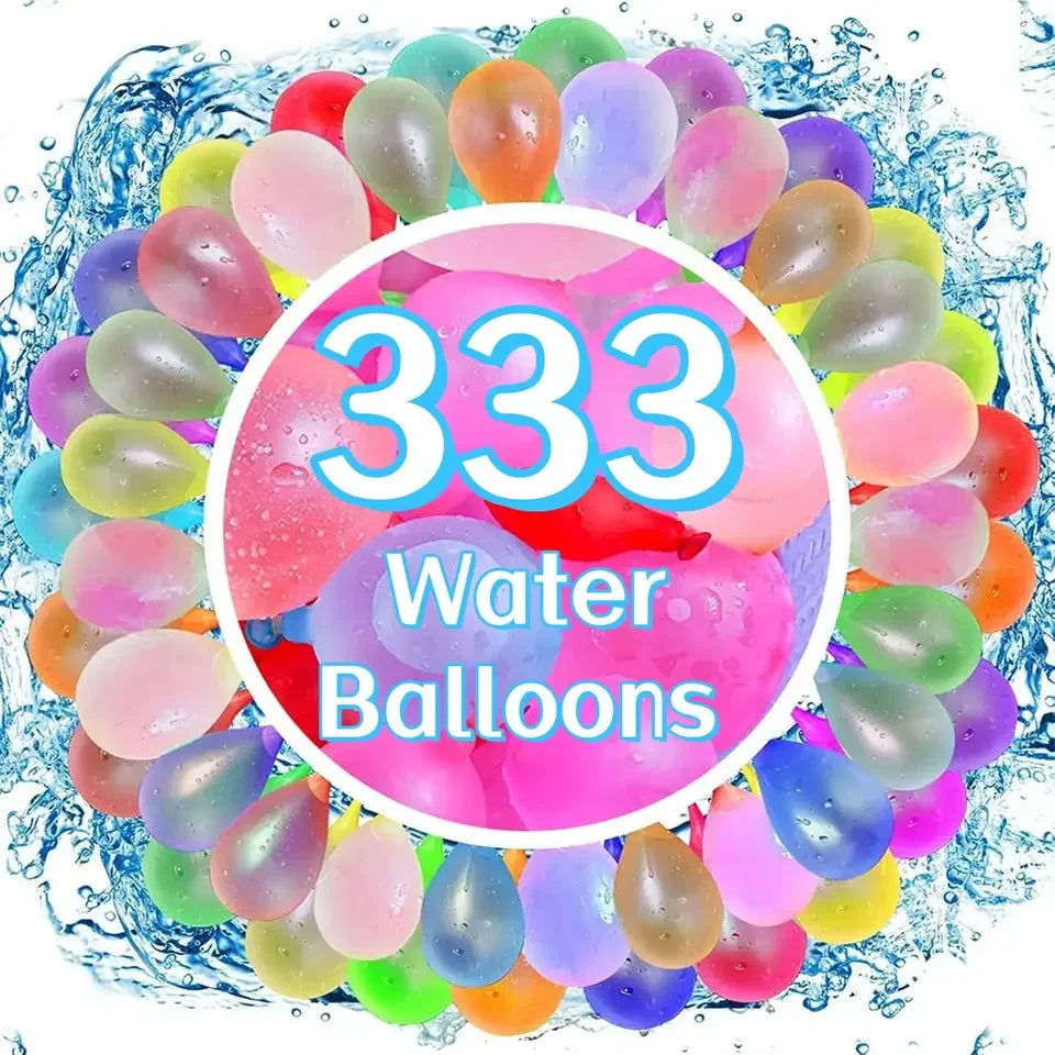 Water Balloons Set 111pcs with Rapid Injection for Kids & Adults Summer Outdoor Water Fight Toys