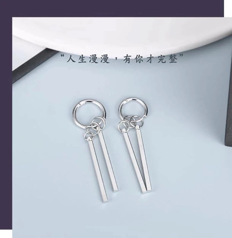 Long Pendant Earrings Men Women Square Stick Statement Jewelry - Trendy Fashion