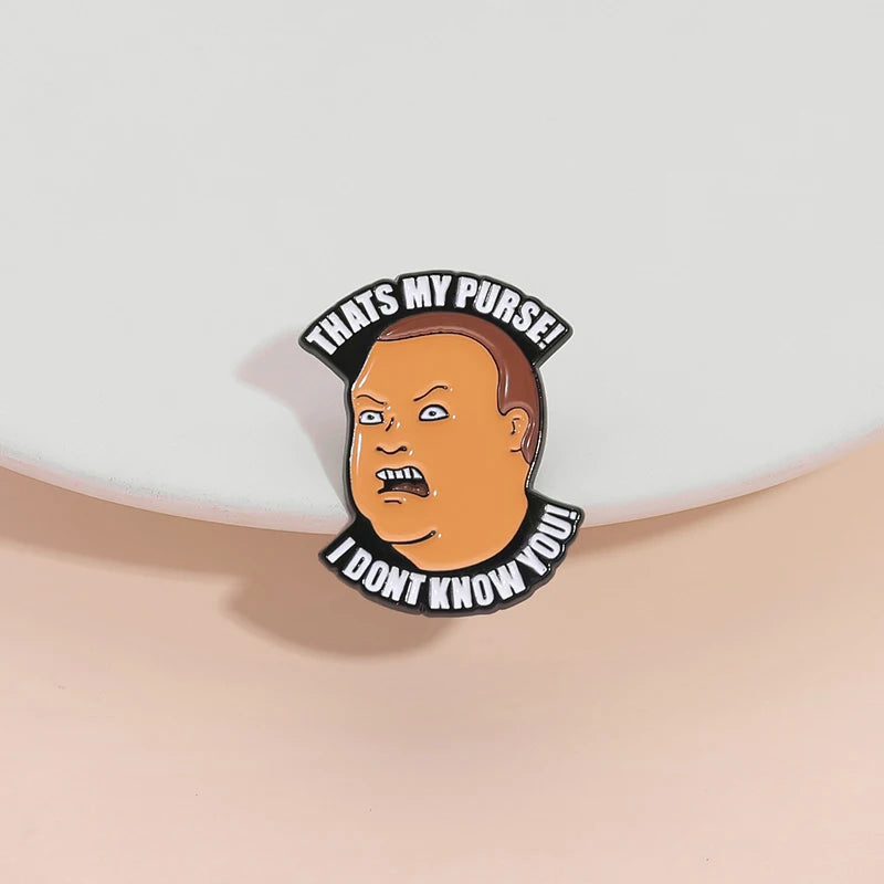 That's My Purse Enamel Pin Funny Boy Cartoon Brooch Lapel Backpack Badge Gift