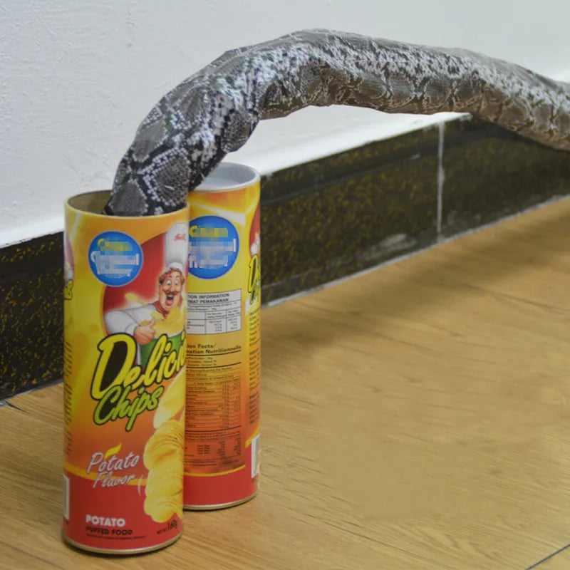 Halloween Fake Potato Chips Can Snake Prank Toy - Scary Joke Party Prop