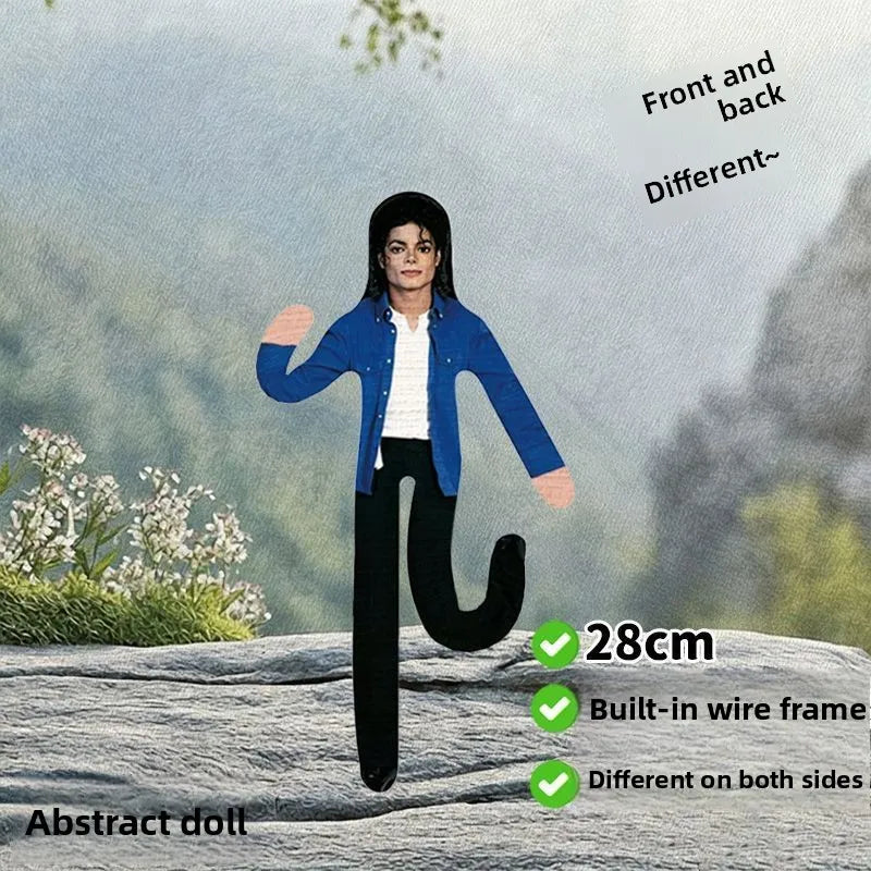 Multicolor Michael Jackson Cosplay Plush Doll - Abstract Joint Mobility Toy Gift