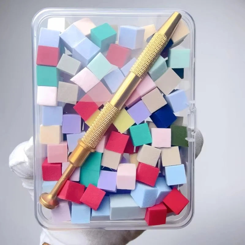 Square Nail Art Sponge Set 50/100 Pieces Gradient Nail Brush Manicure Decoration