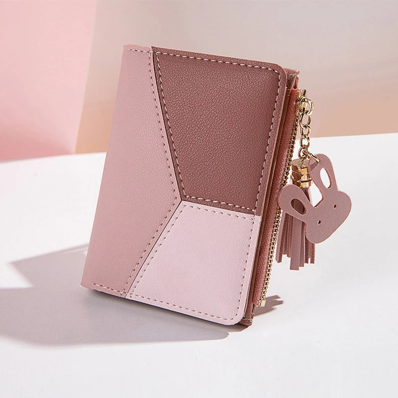 Women's PU Leather Wallet Card Holder Coin Purse Foldable Lady Wallet