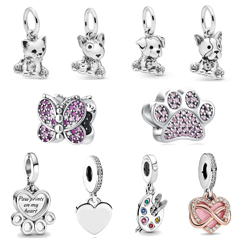 Charm Pendant Bead for DIY Jewelry Making 2026 Spring Dog Chicken Plate Gift