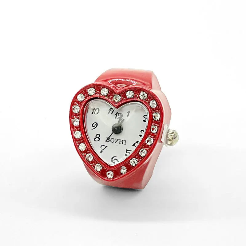 Women’s Fashion Diamond Dial Finger Watch - Small Cute Stylish Timepiece