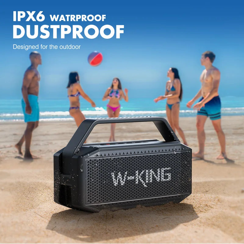 Portable Waterproof Bluetooth Speaker 100W Deep Bass Outdoor Loud Stereo