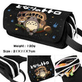 Anime Cartoon Pencil Case Waterproof Canvas Pen Bag Stationery Organizer