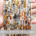 Natural Stone Agate Jasper Turquoise Beads - 4x13mm Tube Shape Loose Spacer Jewelry Making