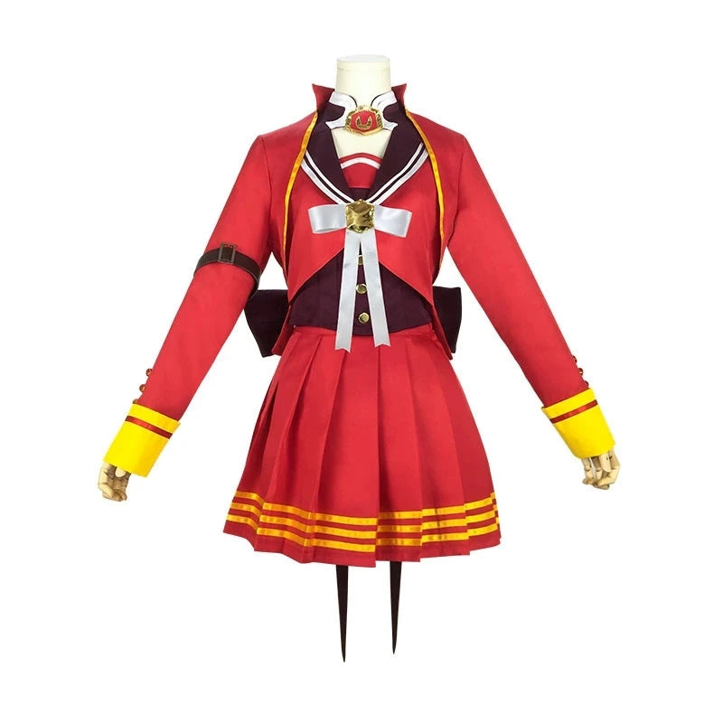 Anime Cosplay Costume UMA Musume Pretty Derby Red Uniform Dress for Women