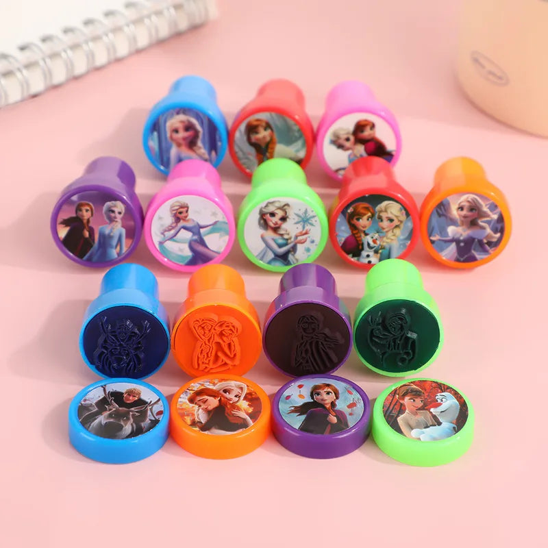 12pcs Disney Frozen Seal Stamps Party Favors Girls Anna Elsa Princess Birthday Gifts