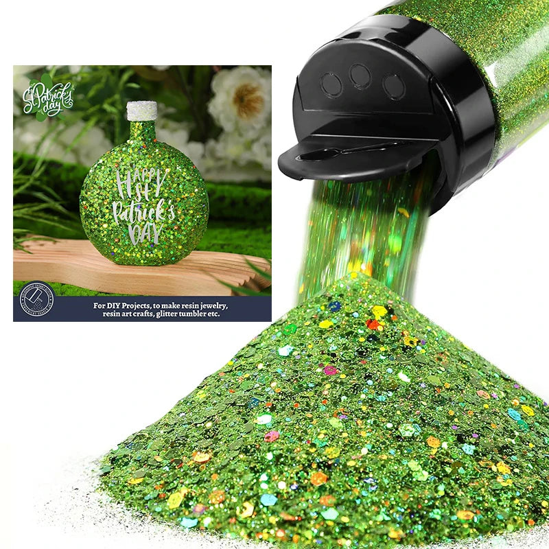 Holographic Chunky Glitter Powder for Crafts & Nail Art - 50g Multi-Color