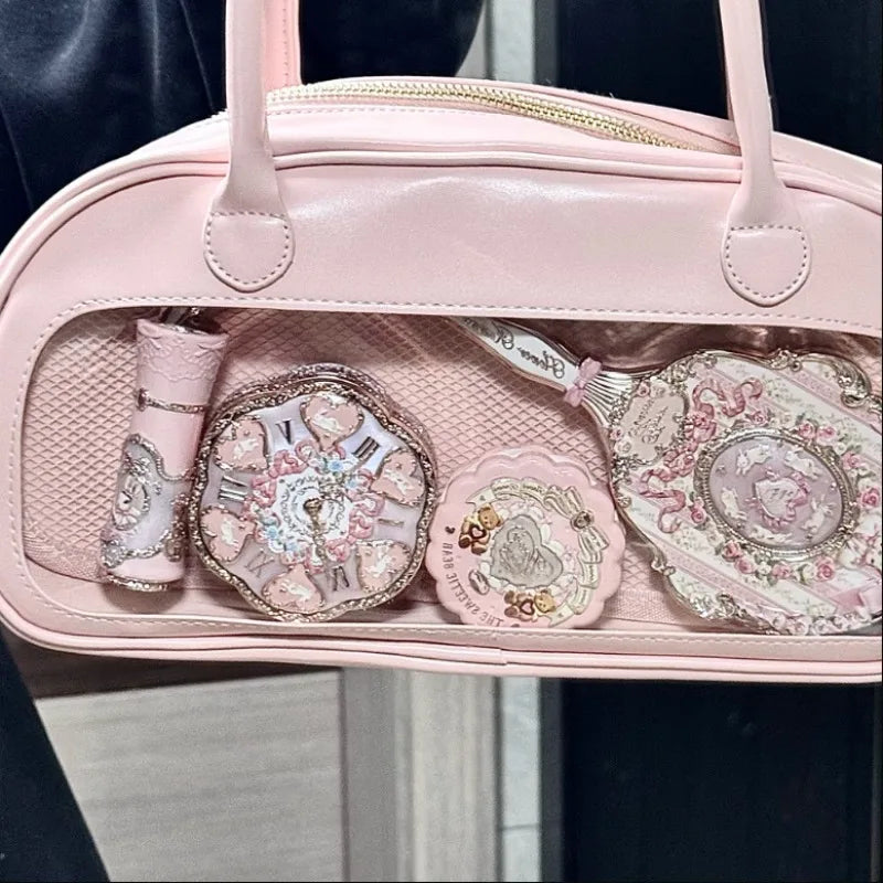 Complete Makeup Gift Set with Lip Cream Blush Cushion BB Concealer & Hydrating Essence in Cosmetic Bag